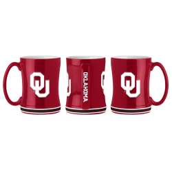 Oklahoma Sooners Coffee Mug 14oz Sculpted Relief