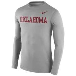 Oklahoma Sooners Nike Stadium Dri-FIT Touch Long Sleeve WEM Top - Gray