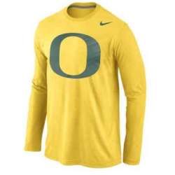 Oregon Ducks Nike Logo Cotton Long Sleeve WEM T-Shirt - Yellow