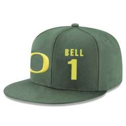 Oregon Ducks #1 Jordan Bell Green College Basketball Adjustable Hat