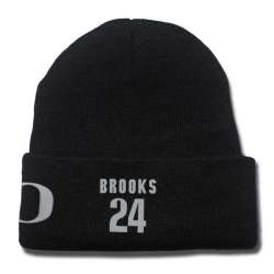 Oregon Ducks #24 Dillon Brooks Black College Basketball Knit Hat