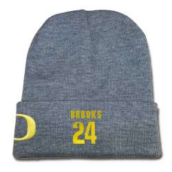 Oregon Ducks #24 Dillon Brooks Gray College Basketball Knit Hat