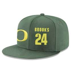 Oregon Ducks #24 Dillon Brooks Green College Basketball Adjustable Hat