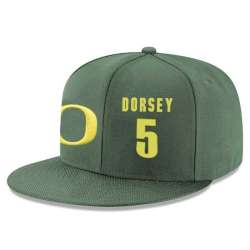 Oregon Ducks #5 Tyler Dorsey Green College Basketball Adjustable Hat