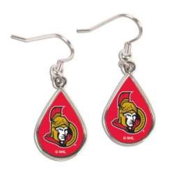 Ottawa Senators Earrings Tear Drop Style