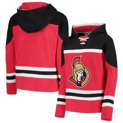 Ottawa Senators Red Men\'s Customized All Stitched Hooded Sweatshirt