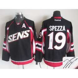 Ottawa Senators #19 Jason Spezza Black Signature Edition Jerseys