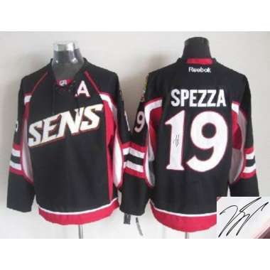 Ottawa Senators #19 Jason Spezza Black Signature Edition Jerseys
