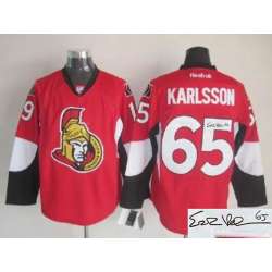 Ottawa Senators #65 Erik Karlsson Red Signature Edition Jerseys
