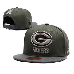 Packers Olive Salute To Service Adjustable Hat LT