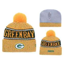 Packers Team Logo Yellow Knit Hat
