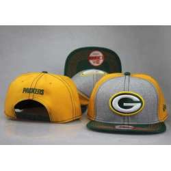 Packers Team Logo Yellow & Gray Snapback Adjustable Hat LTMY