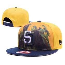 Padres Team Logo Yellow Adjustable Hat GS