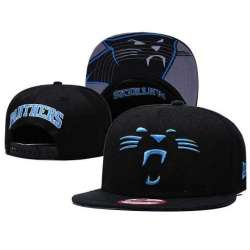 Panthers Cartoon Logo Black Adjustable Hat GS