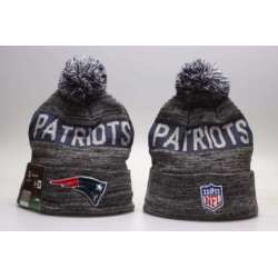 Patriots Team Pride Gray Knit Hat With Pom YP