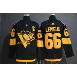 Penguins 66 Mario Lemieux Black 2019 NHL Stadium Series Adidas Jersey