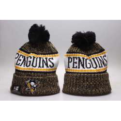 Penguins Fresh Logo Black Knit Hat YP