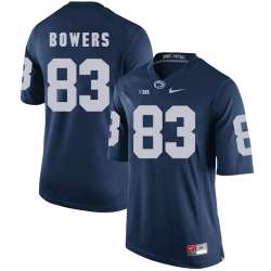 Penn State Nittany Lions 83 Nick Bowers Navy College Football Jersey DingZhi