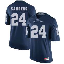 Penn State Nittany Lions #24 Miles Sanders Navy College Football Jersey DingZhi