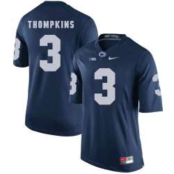 Penn State Nittany Lions #3 DeAndre Thompkins Navy College Football Jersey DingZhi