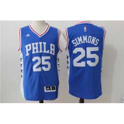 Philadelphia 76ers #25 Simmons New Blue Swingman Stitched NBA Jersey