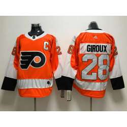 Philadelphia Flyers 28 Claude Giroux Orange Adidas Stitched Jersey