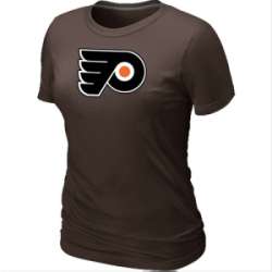 Philadelphia Flyers Big & Tall Women\'s Logo Brown T-Shirt