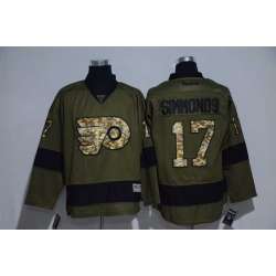 Philadelphia Flyers #17 Wayne Simmonds Green Salute to Service Stitched NHL Jersey