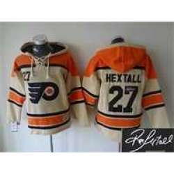 Philadelphia Flyers #27 Ron Hextall Cream Stitched Signature Edition Hoodie