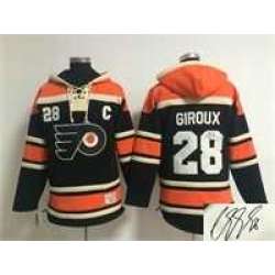 Philadelphia Flyers #28 Claude Giroux Black Stitched Signature Edition Hoodie
