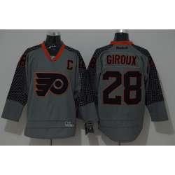 Philadelphia Flyers #28 Claude Giroux Charcoal Gray Jerseys
