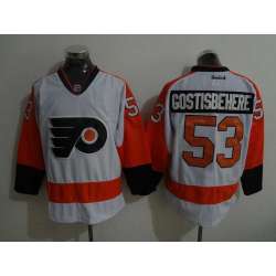 Philadelphia Flyers #53 Gostisbehere White Stitched Jersey