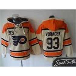 Philadelphia Flyers #93 Jakub Voracek Cream Stitched Signature Edition Hoodie