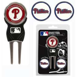 Philadelphia Phillies Golf Divot Tool with 3 Markers - Special Order