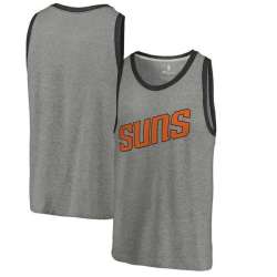 Phoenix Suns Fanatics Branded Wordmark Tri-Blend Tank Top - Heathered Gray