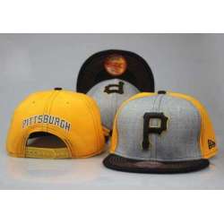 Pirates Team Logo Gray Yellow Adjustable Hat LT