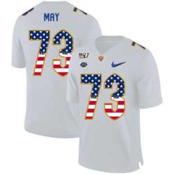 Pittsburgh Panthers 73 Mark May White USA Flag 150th Anniversary Patch Nike College Football Jersey Dyin