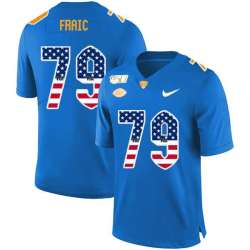 Pittsburgh Panthers 79 Bill Fralic Blue USA Flag 150th Anniversary Patch Nike College Football Jersey Dyin
