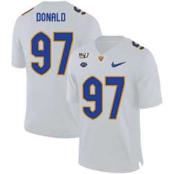 Pittsburgh Panthers 97 Aaron Donald White 150th Anniversary Patch Nike College Football Jersey Dzhi