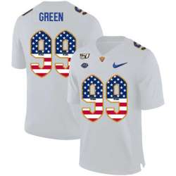 Pittsburgh Panthers 99 Hugh Green White USA Flag 150th Anniversary Patch Nike College Football Jersey Dyin