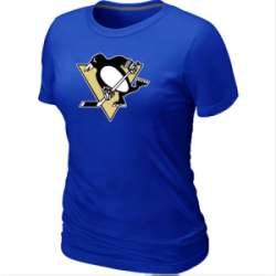 Pittsburgh Penguins Big & Tall Women's Logo Blue T-Shirt