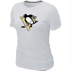 Pittsburgh Penguins Big & Tall Women's Logo White T-Shirt