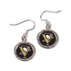 Pittsburgh Penguins Earrings Round Style