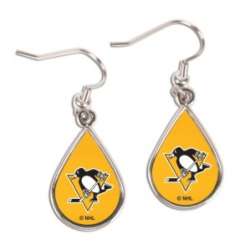 Pittsburgh Penguins Earrings Tear Drop Style