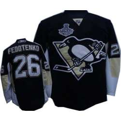 Pittsburgh Penguins #26 FEDOTENKO black Jerseys