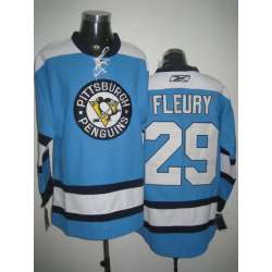 Pittsburgh Penguins #29 Marc-Andre Fleury blue Jerseys
