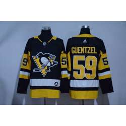 Pittsburgh Penguins #59 Jake Guentzel Black Adidas Stitched Jersey