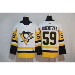 Pittsburgh Penguins #59 Jake Guentzel White Adidas Stitched Jersey