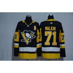 Pittsburgh Penguins #71 Evgeni Malkin Black Adidas Stitched Jersey