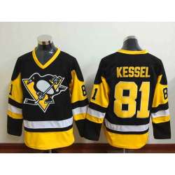 Pittsburgh Penguins #81 Phil Kessel Black-Yellow Third Jerseys
